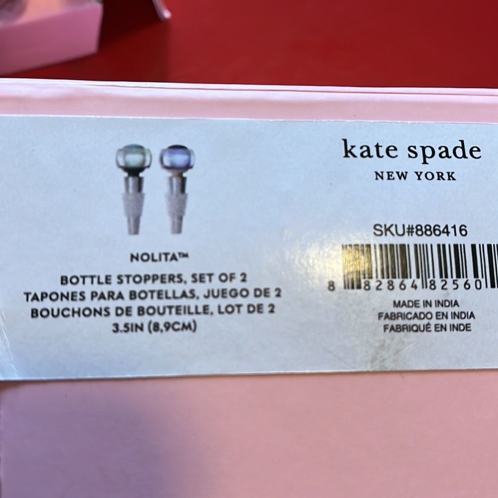 NIB Kate Spade bottle stoppers - Picture 2 of 2